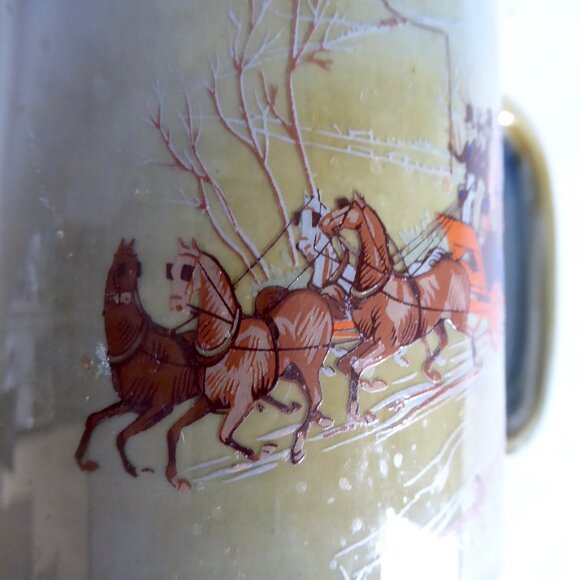 VINTAGE IRELAND IRISH WADE PORCELAIN HORSE CARRIAGE PHEASANT COFFEE MUG SET - Picture 14 of 15